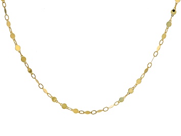 Picture of 10K Yellow Gold 20 Inch Disc Station Necklace