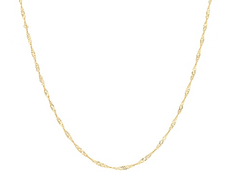10k Yellow Gold Singapore 18 Inch Chain with Magnetic Clasp - AU1851C ...