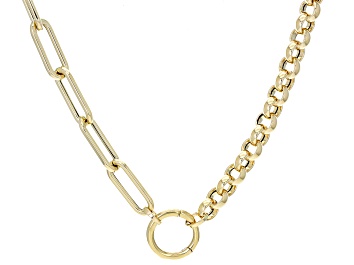 Picture of 14k Yellow Gold 5.5mm Paperclip & Rolo Link 18 Inch Necklace