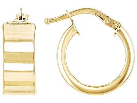 14k Yellow Gold Hoop Earrings