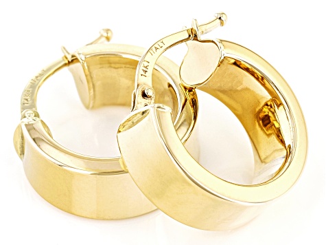 14k Yellow Gold Hoop Earrings