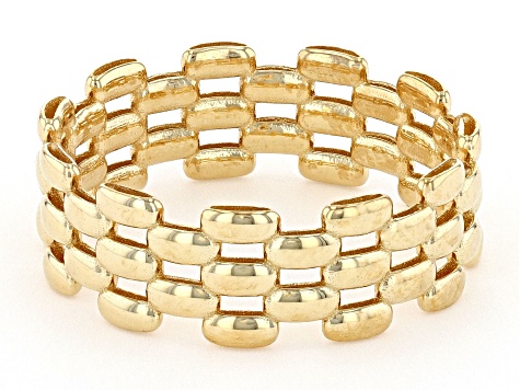 10k Yellow Gold Panther Link Ring
