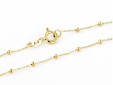 10k Yellow Gold Bead Station 20 Inch Necklace