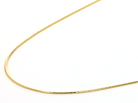 10k Yellow Gold Diamond-Cut Round Snake 20 Inch Chain