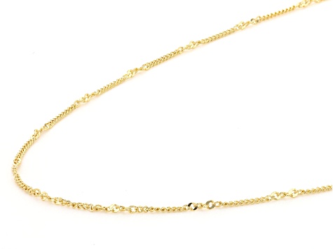 10k Yellow Gold Curb Link 20 Inch Necklace