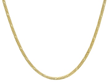 Picture of 10k Yellow Gold Spiral Diamond-Cut Snake 20 Inch Chain