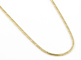 10k Yellow Gold Spiral Diamond-Cut Snake 20 Inch Chain