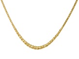10k Yellow Gold Flat Diamond-Cut Wheat Link 20 Inch Necklace