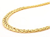 10k Yellow Gold Flat Diamond-Cut Wheat Link 20 Inch Necklace