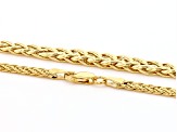 10k Yellow Gold Flat Diamond-Cut Wheat Link 20 Inch Necklace