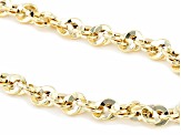 10k Yellow Gold Mirror Concave Rope Link Bracelet
