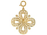10k Yellow Gold Flower Charm Pendant