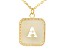 10k Yellow Gold Cut-Out Initial A 18 Inch Necklace