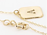 10k Yellow Gold Cut-Out Initial A 18 Inch Necklace