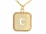 10k Yellow Gold Cut-Out Initial C 18 Inch Necklace