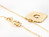10k Yellow Gold Cut-Out Initial C 18 Inch Necklace