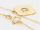 10k Yellow Gold Cut-Out Initial G 18 Inch Necklace