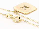 10k Yellow Gold Cut-Out Initial K 18 Inch Necklace