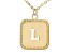10k Yellow Gold Cut-Out Initial L 18 Inch Necklace