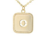 10k Yellow Gold Cut-Out Initial O 18 Inch Necklace