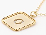 10k Yellow Gold Cut-Out Initial O 18 Inch Necklace