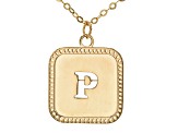 10k Yellow Gold Cut-Out Initial P 18 Inch Necklace