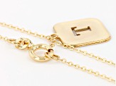 10k Yellow Gold Cut-Out Initial T 18 Inch Necklace