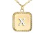 10k Yellow Gold Cut-Out Initial X 18 Inch Necklace