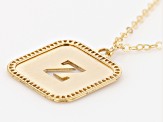 10k Yellow Gold Cut-Out Initial Z 18 Inch Necklace