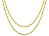 14k Yellow Gold 1.5mm Polished Rope Chain Set Of Two 18" & 20"