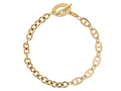 14k Yellow Gold Rolo & Mariner Link Bracelet