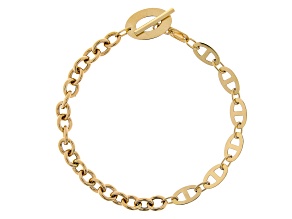 14k Yellow Gold Rolo & Mariner Link Bracelet