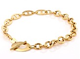 14k Yellow Gold Rolo & Mariner Link Bracelet