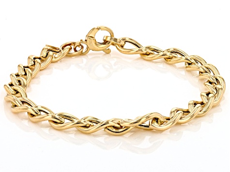 14k Yellow Gold Oval Link Bracelet