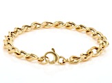 14k Yellow Gold Oval Link Bracelet