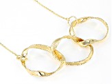 14k Yellow Gold Twisted Circle Adjustable 20 Inch Necklace