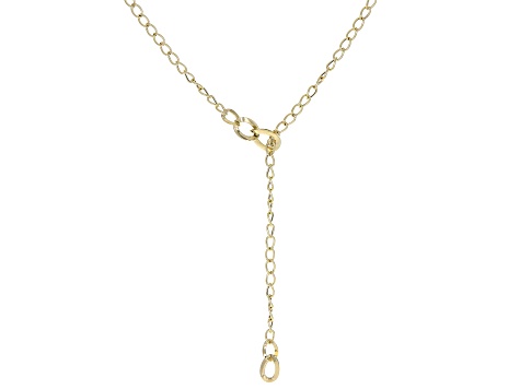 14k Yellow Gold Graduated Oval Link Lariat 17 Inch Necklace