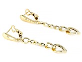 14k Yellow Gold Graduated Oval Link Dangle Earrings