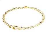 14k Yellow Gold Oval Link Graduated Center Bracelet