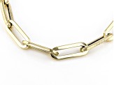 14k Yellow Gold 6.8mm Greek Key Paperclip Link Bracelet