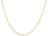 14k Yellow Gold Set Of Two Necklace Figaro 3 & 1 And Singapore Necklace