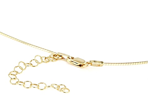 10k Yellow Gold 1mm Omega 18 Inch Necklace