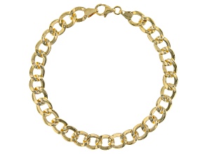 Oro Divino 14k Yellow Gold With a Sterling Silver Core 7.3mm Curb Link Bracelet