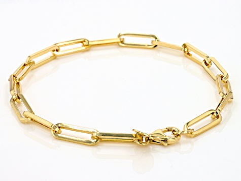 Splendido Oro™ Divino 14k Yellow Gold With a Sterling Silver Core 4.8mm Paperclip Link Bracelet
