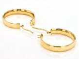 Splendido Oro™ Divino 14k Yellow Gold With a Sterling Silver Core 15/16" Polished Flat Hoop Earrings