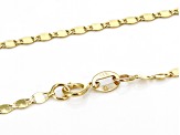 10K Yellow Gold Flat Mirror Valentino Chain