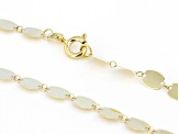10k Yellow Gold 4.4mm Oval Disc 20 Inch Necklace