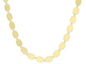10k Yellow Gold 4.4mm Oval Disc 24 Inch Necklace