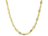 10k Yellow Gold 2mm Concave Oval Mirror Chain 20 Inch Necklace