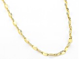 10k Yellow Gold 2mm Concave Oval Mirror Chain 20 Inch Necklace